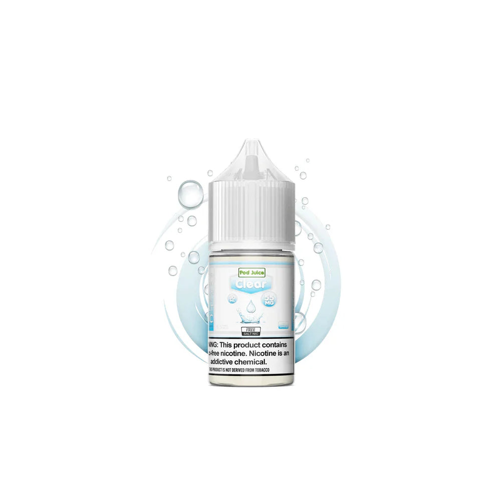 Pod Juice TFN Salt Series E-Liquid | 30mL | Salt Nic | 55mg | Clear (Unflavored)