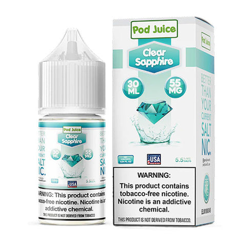 Clear Sapphire by Pod Juice Salt 30mL with Packaging