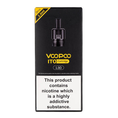 Voopoo ITO Replacement Pod | 2-Pack 1.0ohm packaging