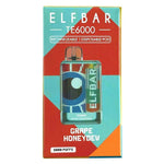 Elf Bar TE6000 Disposable | 6000 Puffs | 13mL | 40mg-50mg Grape Honeydew with Packaging
