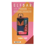 Elf Bar TE6000 Disposable | 6000 Puffs | 13mL | 40mg-50mg Taro Yam with Packaging