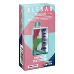 Elf Bar TE6000 Disposable | 6000 Puffs | 13mL | 40mg-50mg Vanilla Ice Cream with Packaging