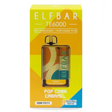 Elf Bar TE6000 Disposable | 6000 Puffs | 13mL | 40mg-50mg Pop Corn Caramel with Packaging