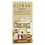 Elf Bar TE6000 Disposable | 6000 Puffs | 13mL | 40mg-50mg Hazel Toffee with Packaging