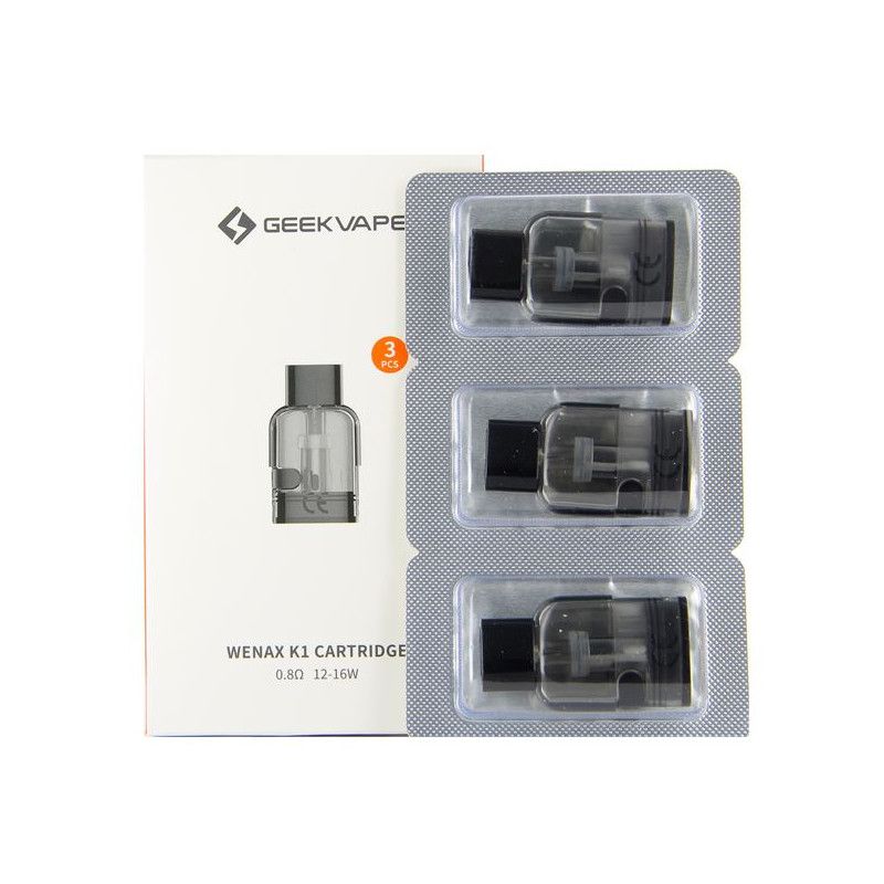 Geekvape Wenax K1 Replacement Pods | 3-Pack 0.8 ohm with Packaging