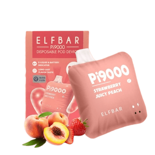 Elf Bar PI9000 Disposable | 9000 Puffs | 19mL | 4% Strawberry Juicy Peach