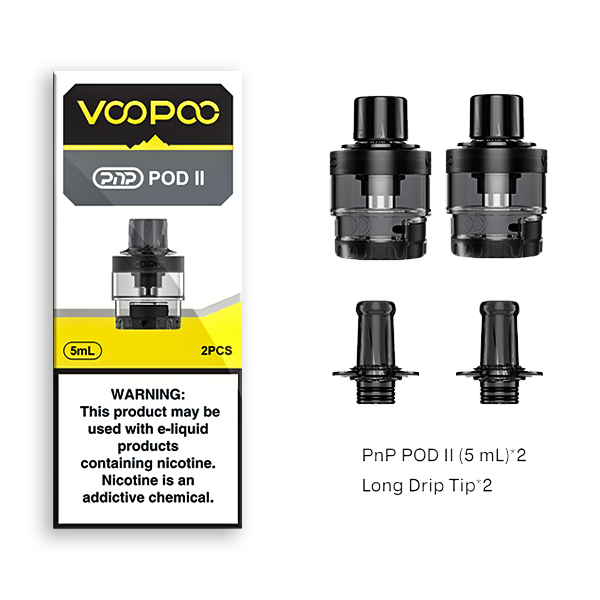 VooPoo PnP Pods (2-Pack) (For Drag X/Drag S/PnP Pod Tank) 5ml with Packaging