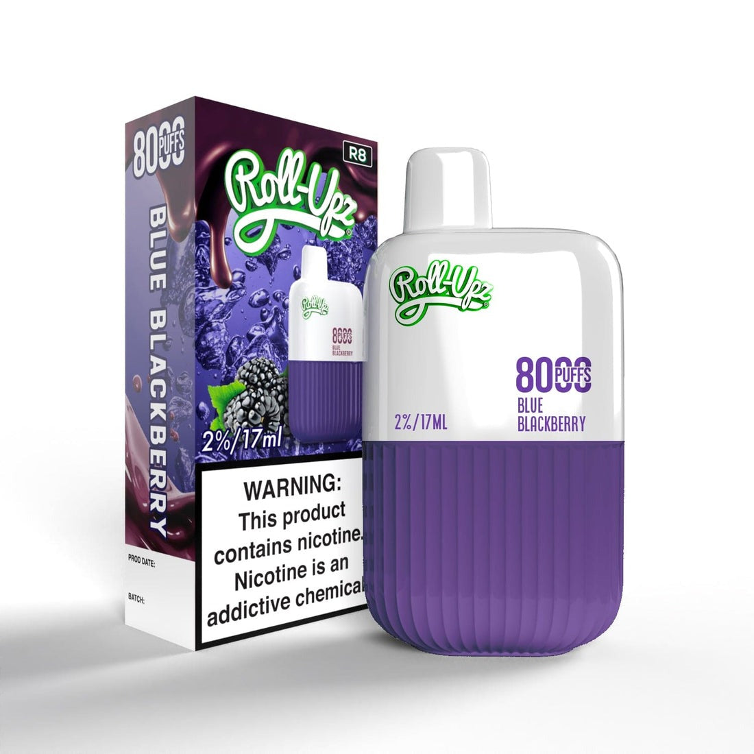 Juice Roll-Upz Disposable | 8000 puffs | 15mL Blue Blackberry