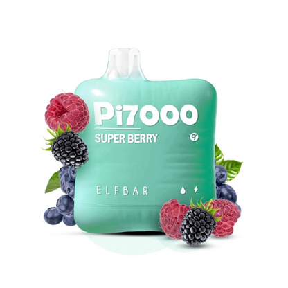 Elf Bar PI7000 Disposable | 7000 Puffs | 17mL | 40-50mg Super Berry