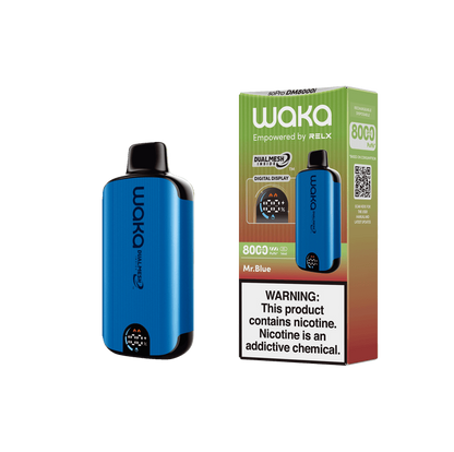 WAKA SoPro DM8000 14mL 8000 Puff Disposable Mr. Blue with packaging