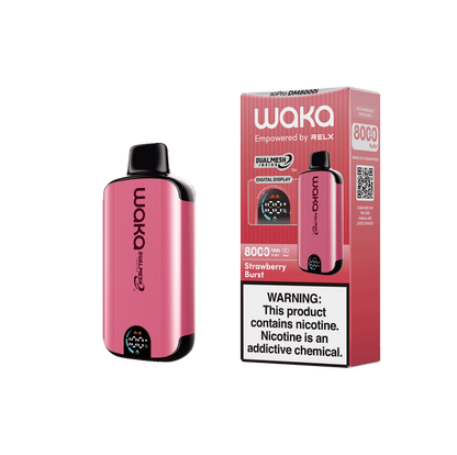 WAKA SoPro DM8000 14mL 8000 Puff Disposable Strawberry Burst with packaging