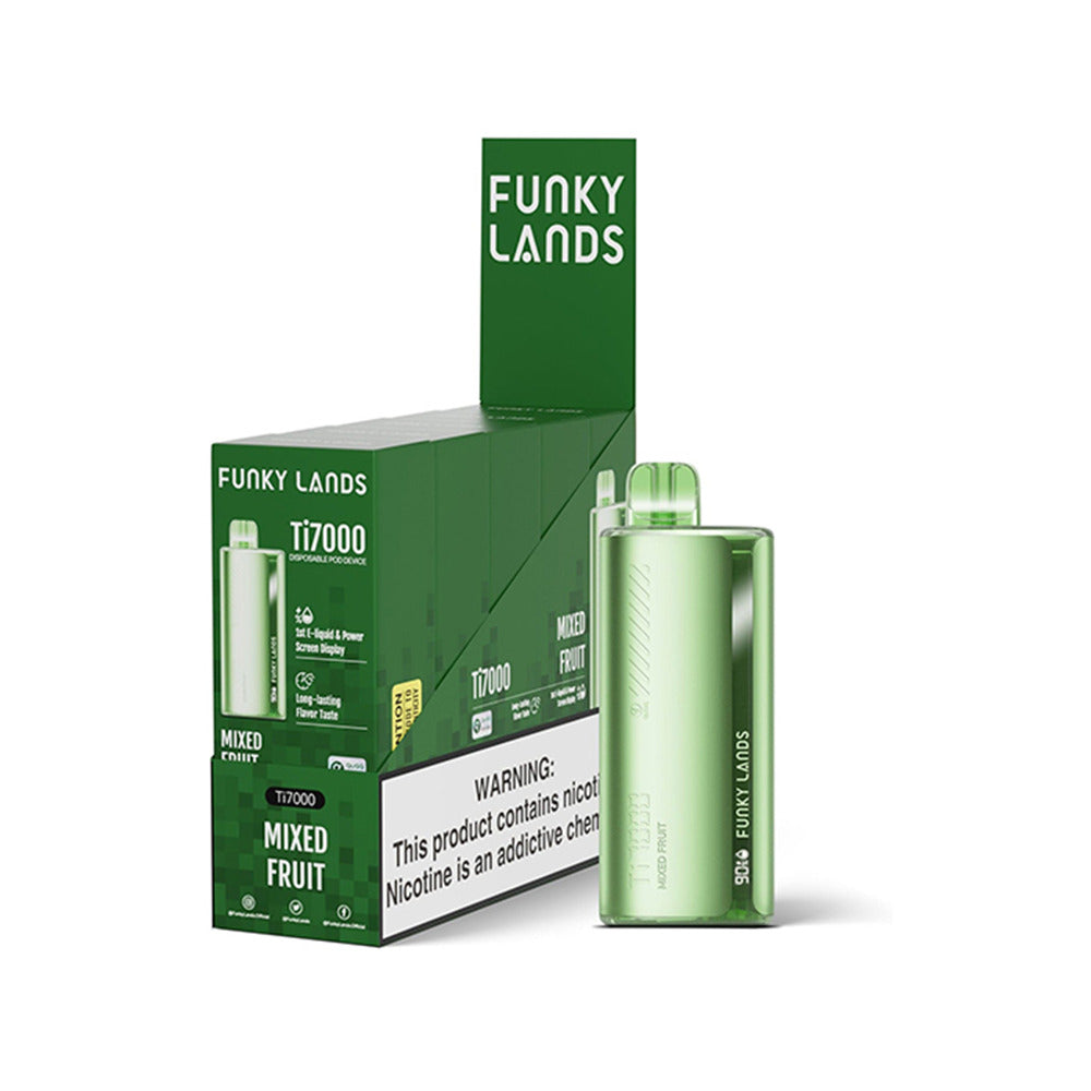 Funky Lands Ti7000 Disposable 7000 Puff 12.8mL 40-50mg  mixed fruit with packaging