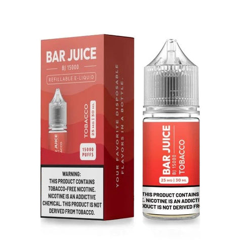 Tobacco by Bar Juice BJ15000 Salts 30mL with Packaging