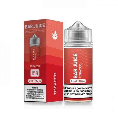 Tobacco by Bar Juice BJ30000 ELiquid 100mL with Packaging
