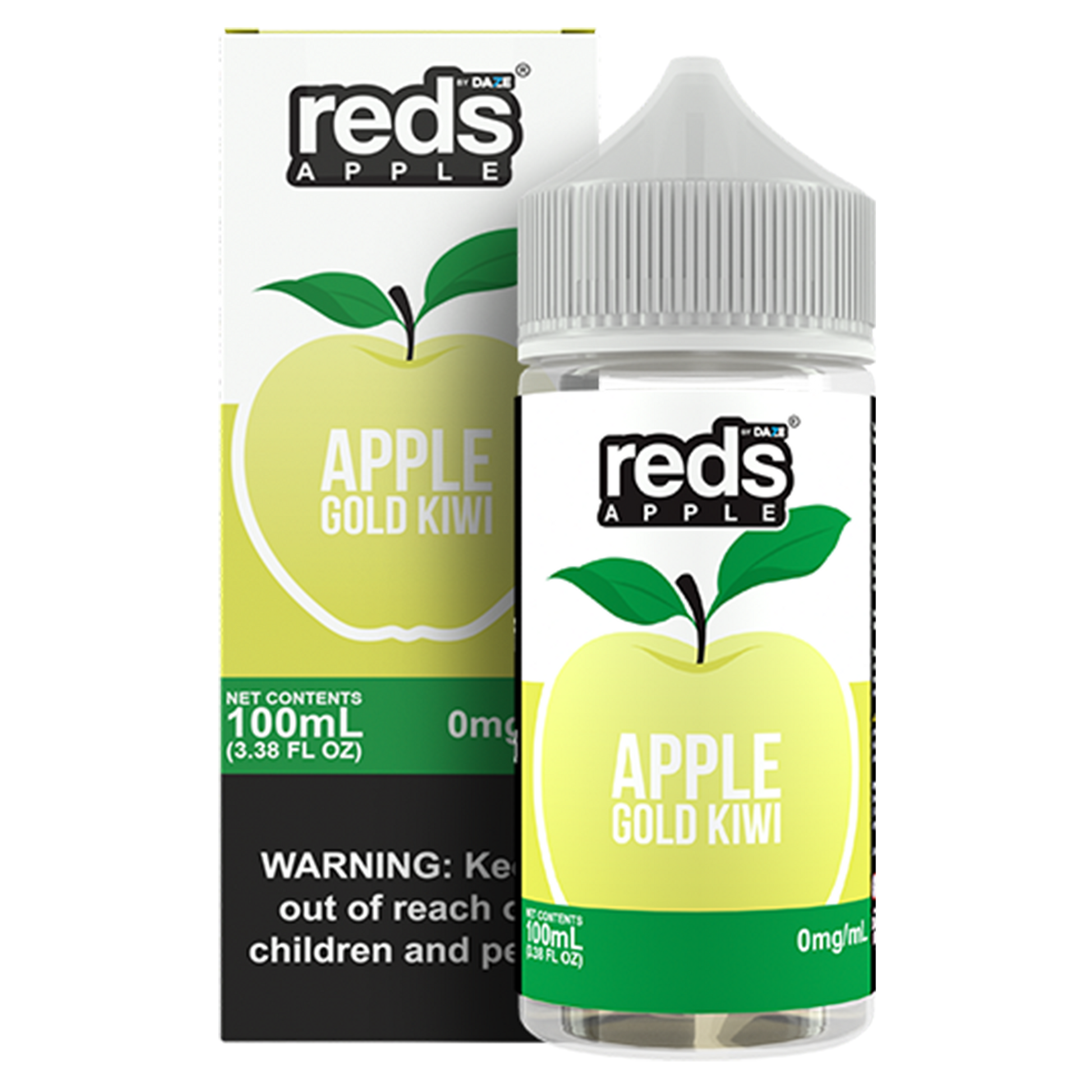 Gold Kiwi by 7Daze Reds 100mL 0mg bottle with Packaging