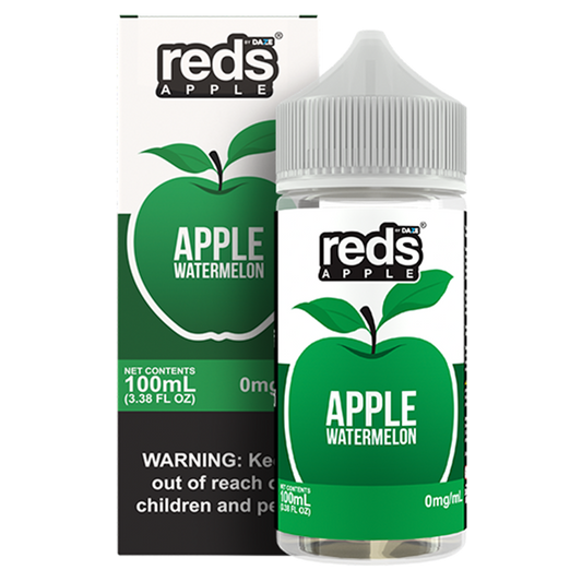 Watermelon by 7Daze Reds 100mL 0mg bottle with Packaging