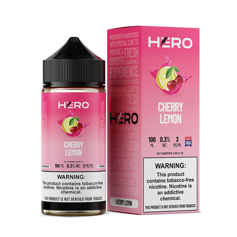 Cherry Lemon by Hero E-Liquid 100mL (Freebase) with Packaging