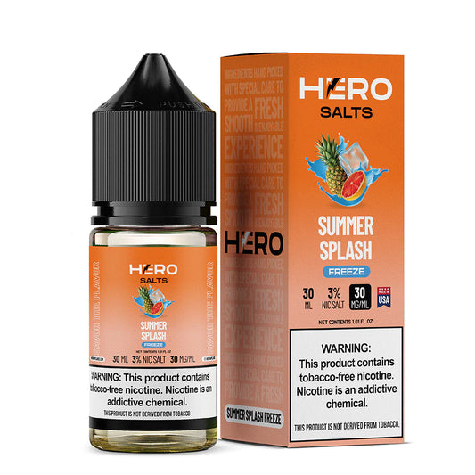 Summer Splash Freeze by Hero E-Liquid 30mL (Salts) with Packaging