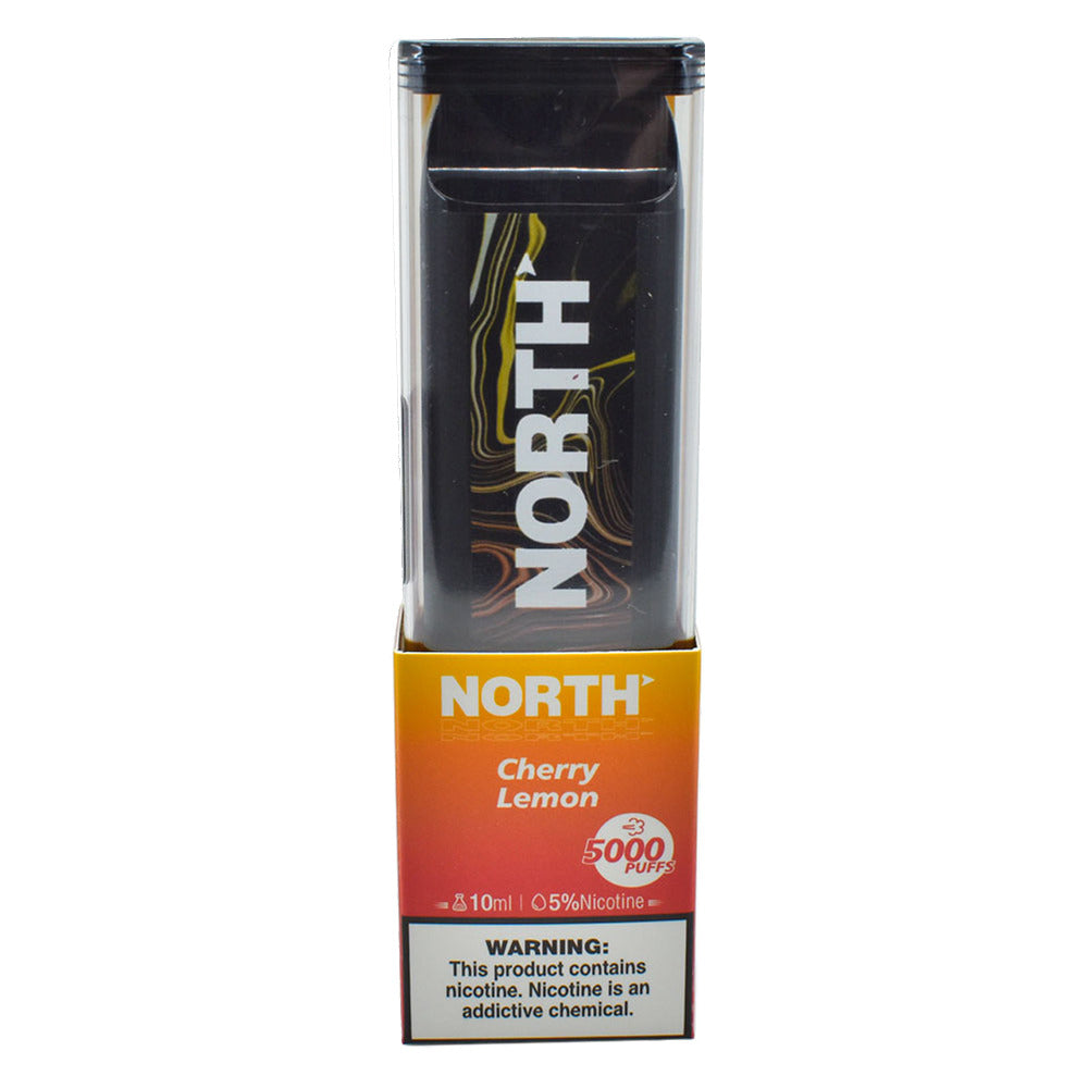 North Disposable 5000 Puffs 10mL 50mg Cherry Lemon with Packaging