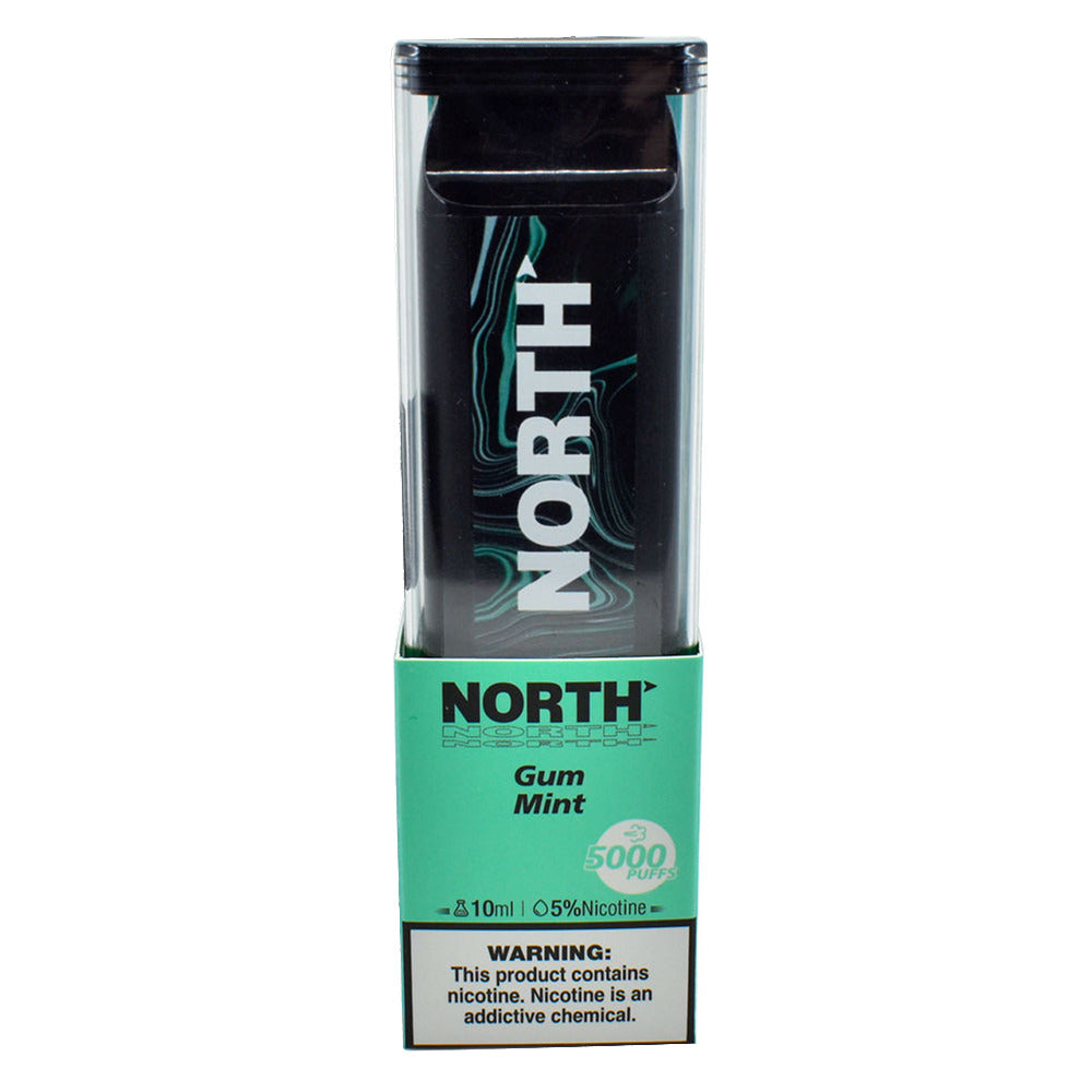 North Disposable 5000 Puffs 10mL 50mg Gum Mint with Packaging