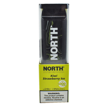 North Disposable 5000 Puffs 10mL 50mg Kiwi Strawberry Ice with Packaging