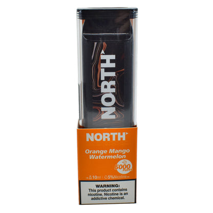 North Disposable 5000 Puffs 10mL 50mg Orange Mango Watermelon with Packaging