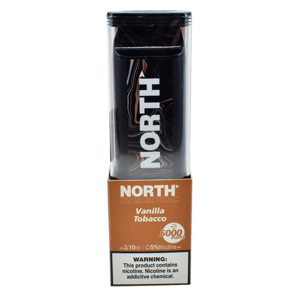 North Disposable 5000 Puffs 10mL 50mg Vanilla Tobacco with Packaging
