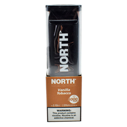 North Disposable 5000 Puffs 10mL 50mg Vanilla Tobacco with Packaging