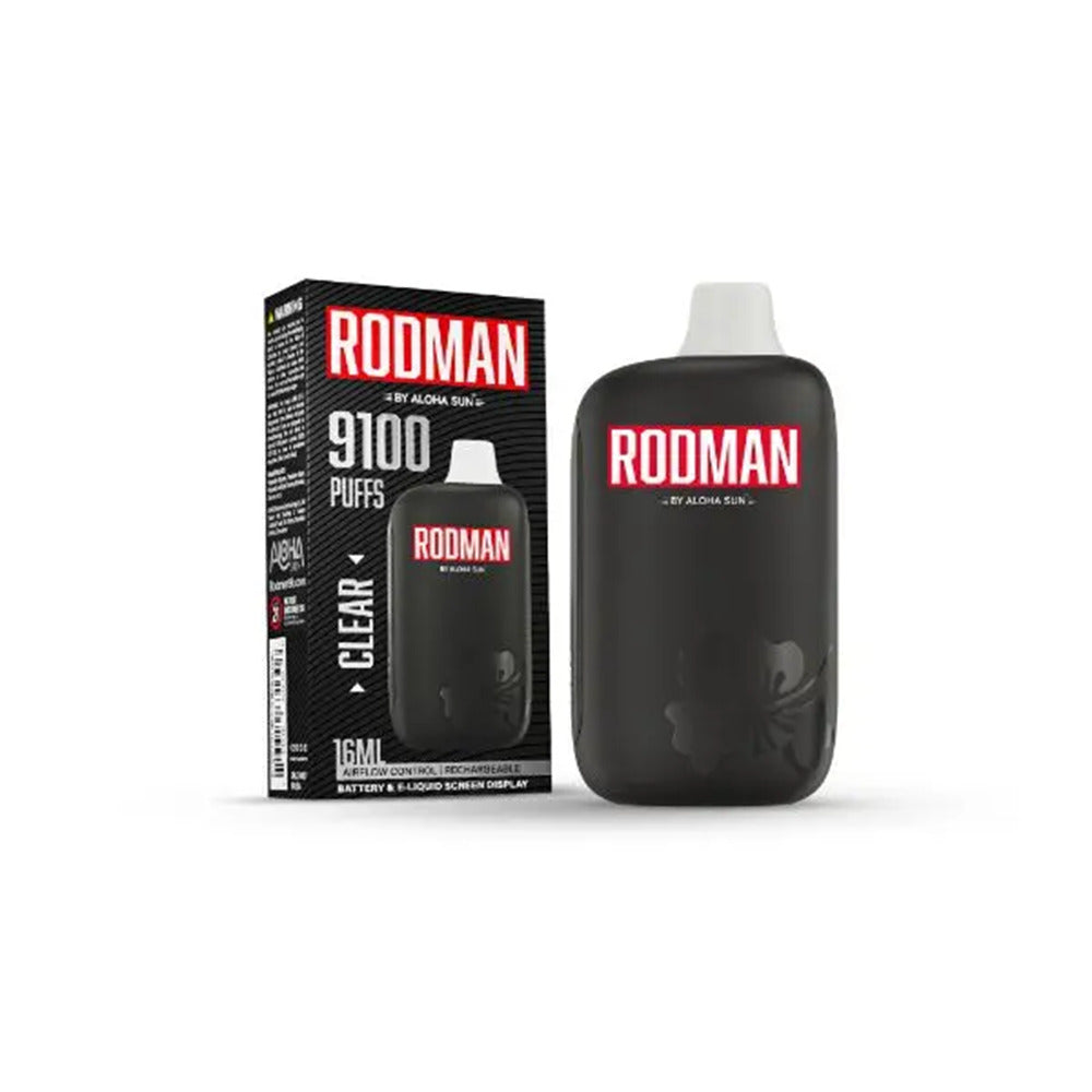 Aloha Sun Rodman Disposable 9100 Puffs 16mL 50mg Clear with Packaging