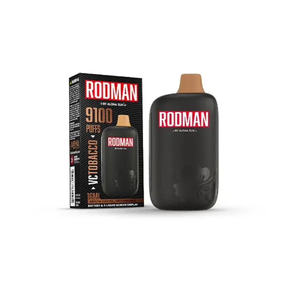 Aloha Sun Rodman Disposable 9100 Puffs 16mL 50mg VCTobacoo with Packaging