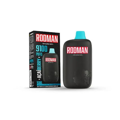 Aloha Sun Rodman Disposable 9100 Puffs 16mL 50mg Acai Berry with Packaging
