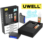 Uwell Caliburn AK3 Kit + A3S 0.8ohm Pods (x2) + Daddy's Vapor 10mL Salts 50mg Color: Grey Flavor: Sour Watermelon Strawberry 50mg