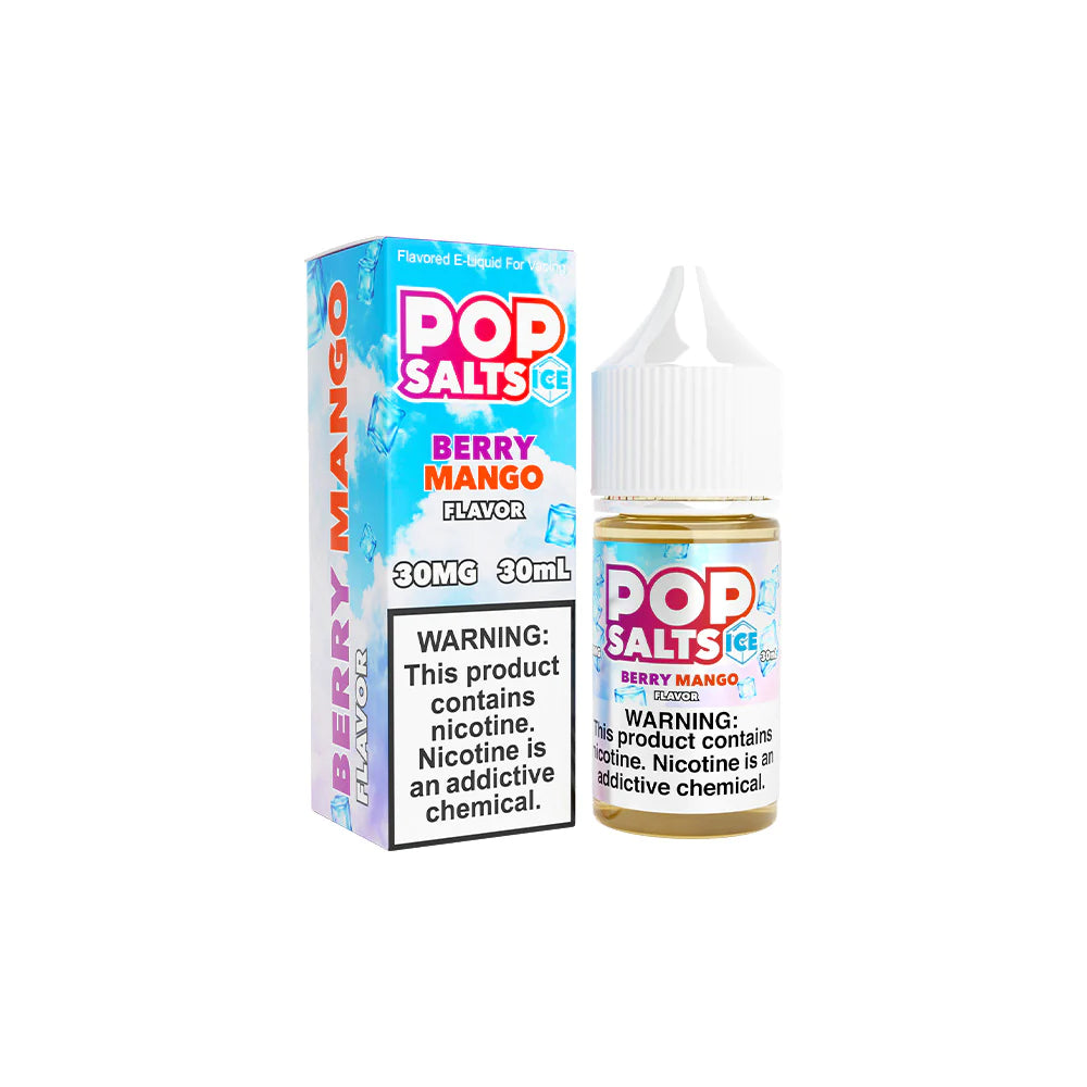 Berry Mango Ice by Pop Salts E-Liquid 30mL Salt Nic bottle with packaging