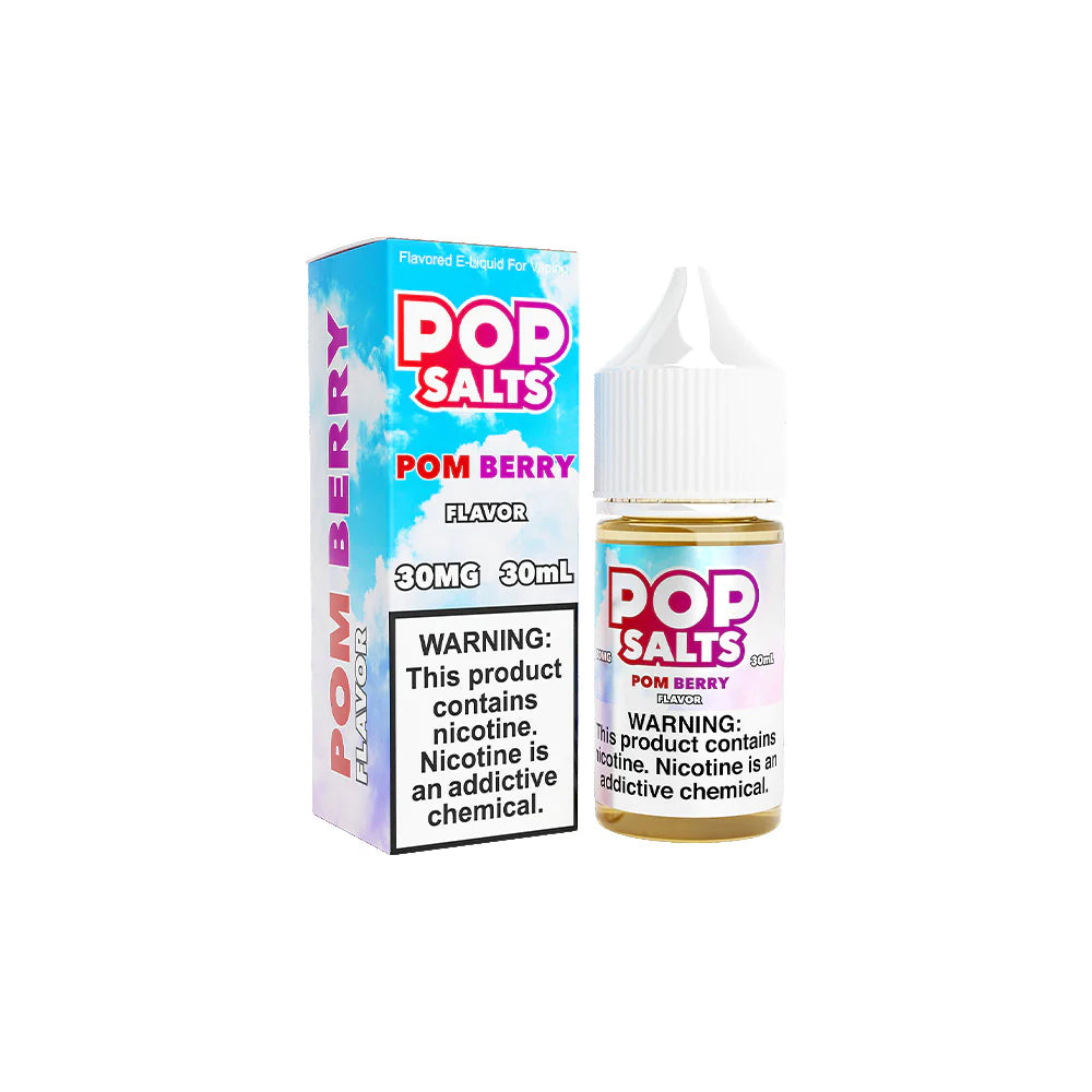 Pom Berry by Pop Salts E-Liquid 30mL Salt Nic bottle with packaging