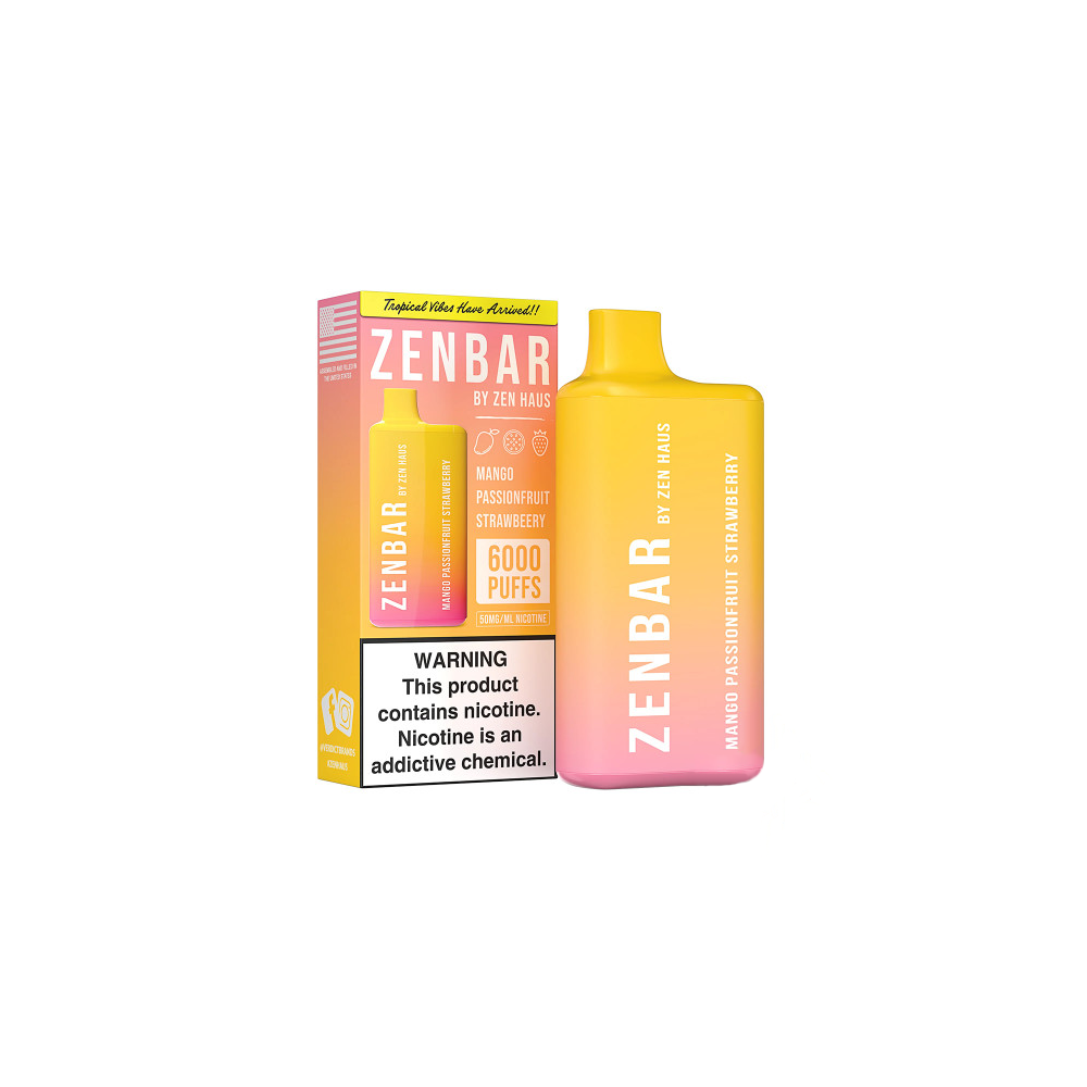 Zen Bar Disposable 6000 Puffs 13mL 50mg Nirvana with Packaging