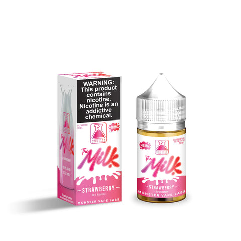 Strawberry by Jam Milk Monster Salt Series E-Liquid 30mL bottle with packaging