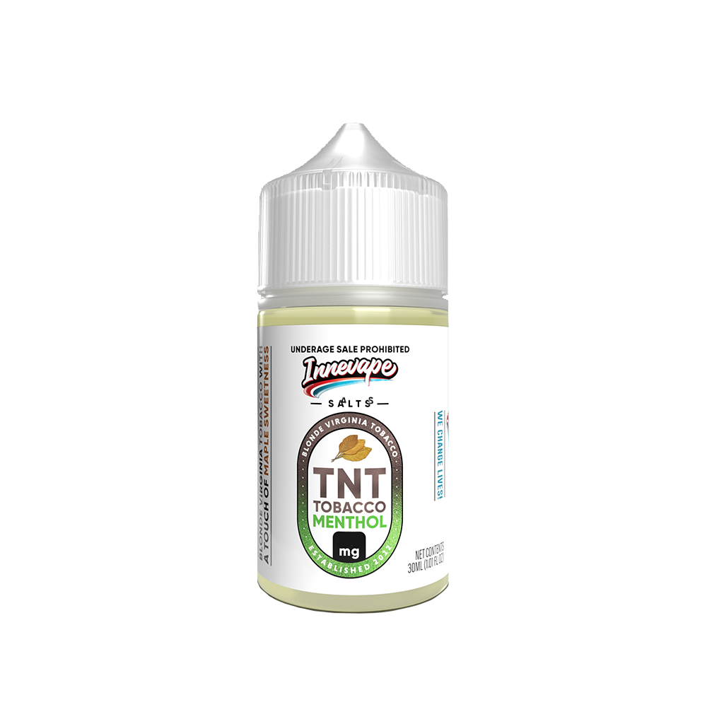 TNT Tobacco Menthol by Innevape Salt Series E-Liquid 30mL (Salt Nic) bottle