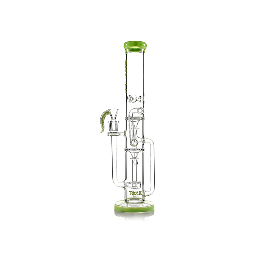 MKGlass TX44 Toxic Straight Shooter 16″ Water Pipe | Lime Green