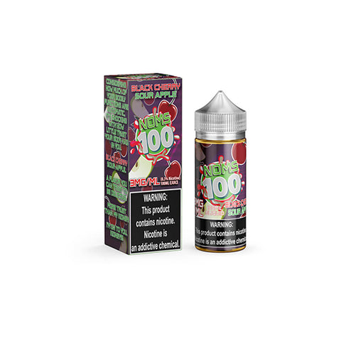 Black Cherry Sour Apple by Noms 100 Series E-Liquid 100mL (Freebase) with packaging