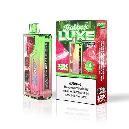 Puff HotBox Luxe Disposable 12000 puffs 20mL 50mg | Strawberry Watermelon Slushee with packaging