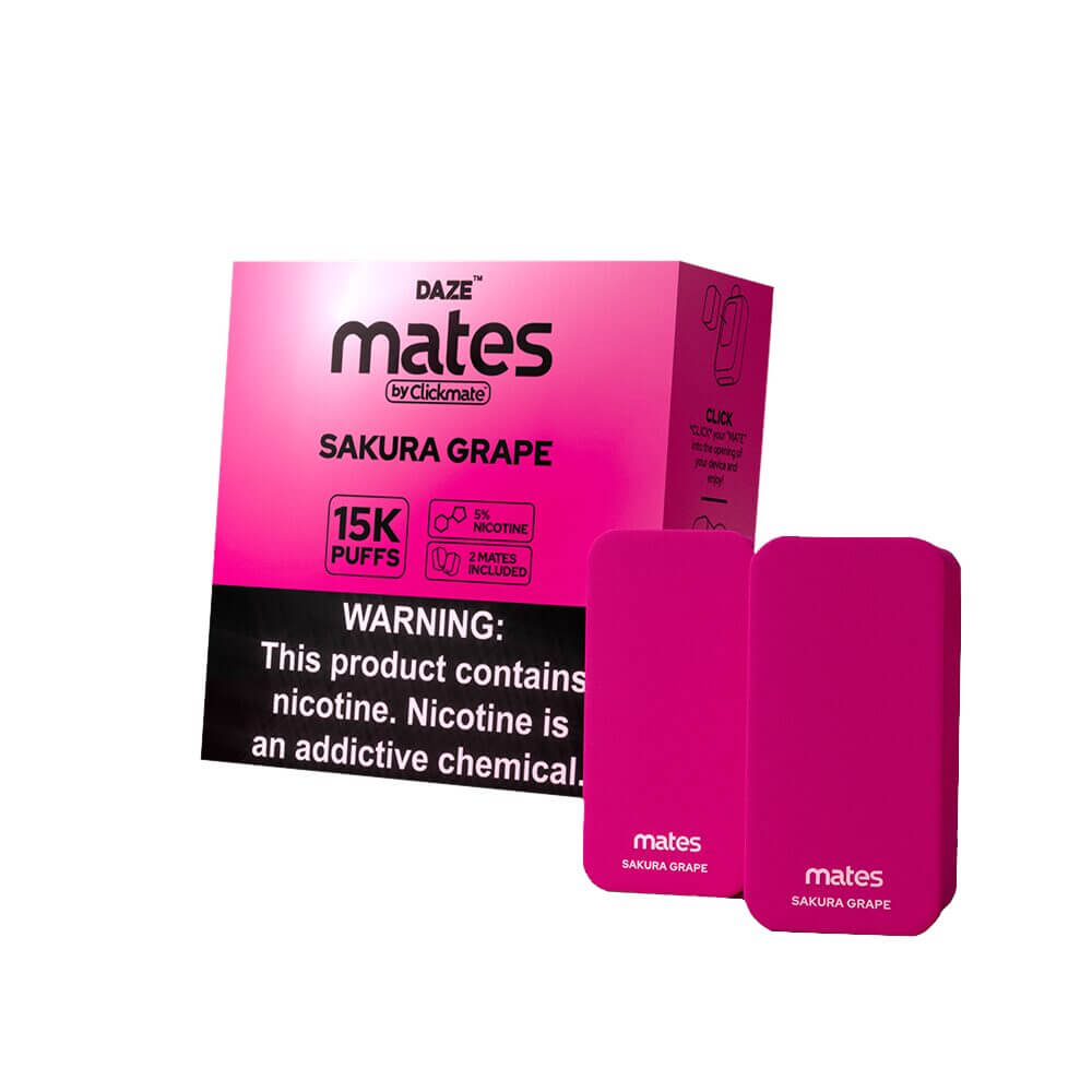 7Daze ClickMates 2% Prefilled Pods 2-Pack - sakura grape with packaging