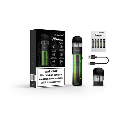 HorizonTech Talons Starter Kit (Pod System) Apple Green with packaging