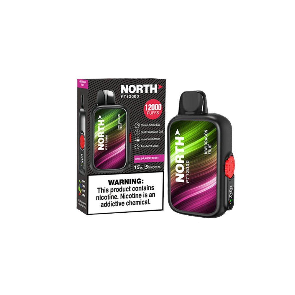 North FT12000 Disposable 12000 Puffs 15mL 50mg | Kiwi Dragon Fruit with packaging
