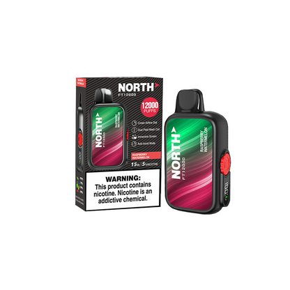 North FT12000 Disposable 12000 Puffs 15mL 50mg | Raspberry Watermelon with packaging