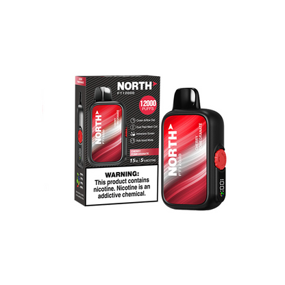 North FT12000 Disposable 12000 Puffs 15mL 50mg | Cherry Pomegranate with packaging
