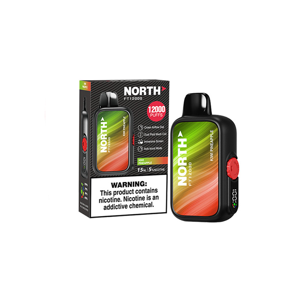 North FT12000 Disposable 12000 Puffs 15mL 50mg | Kiwi Pineapple with Packaging