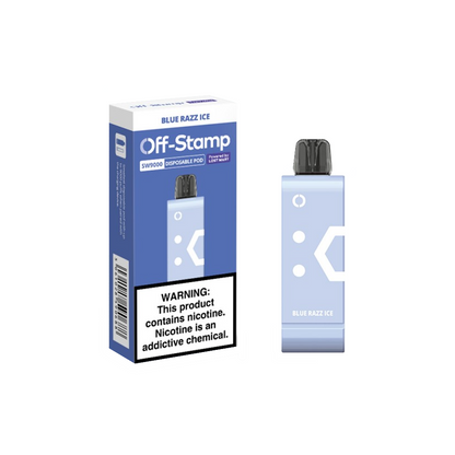 Off Stamp Pod Disposable 9000 Puffs 13mL 50mg (Pod Disposable Only) | Blue Razz Ice with packaging
