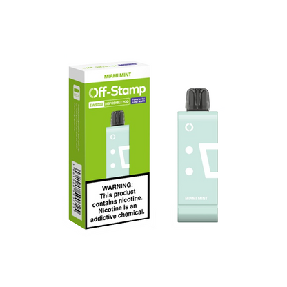 Off Stamp Pod Disposable 9000 Puffs 13mL 50mg (Pod Disposable Only) | Miami Mint with packaging