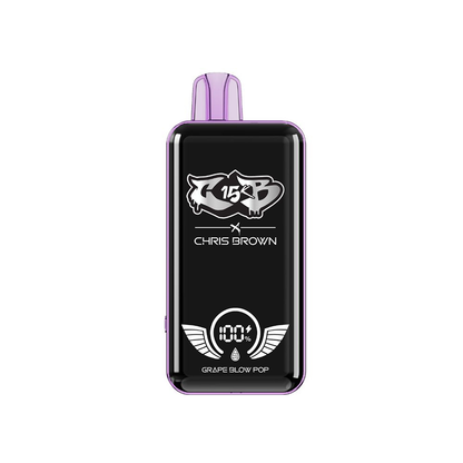 Chris Brown CB15K Disposable 15000 Puffs 15mL 50mg Grape blow pop