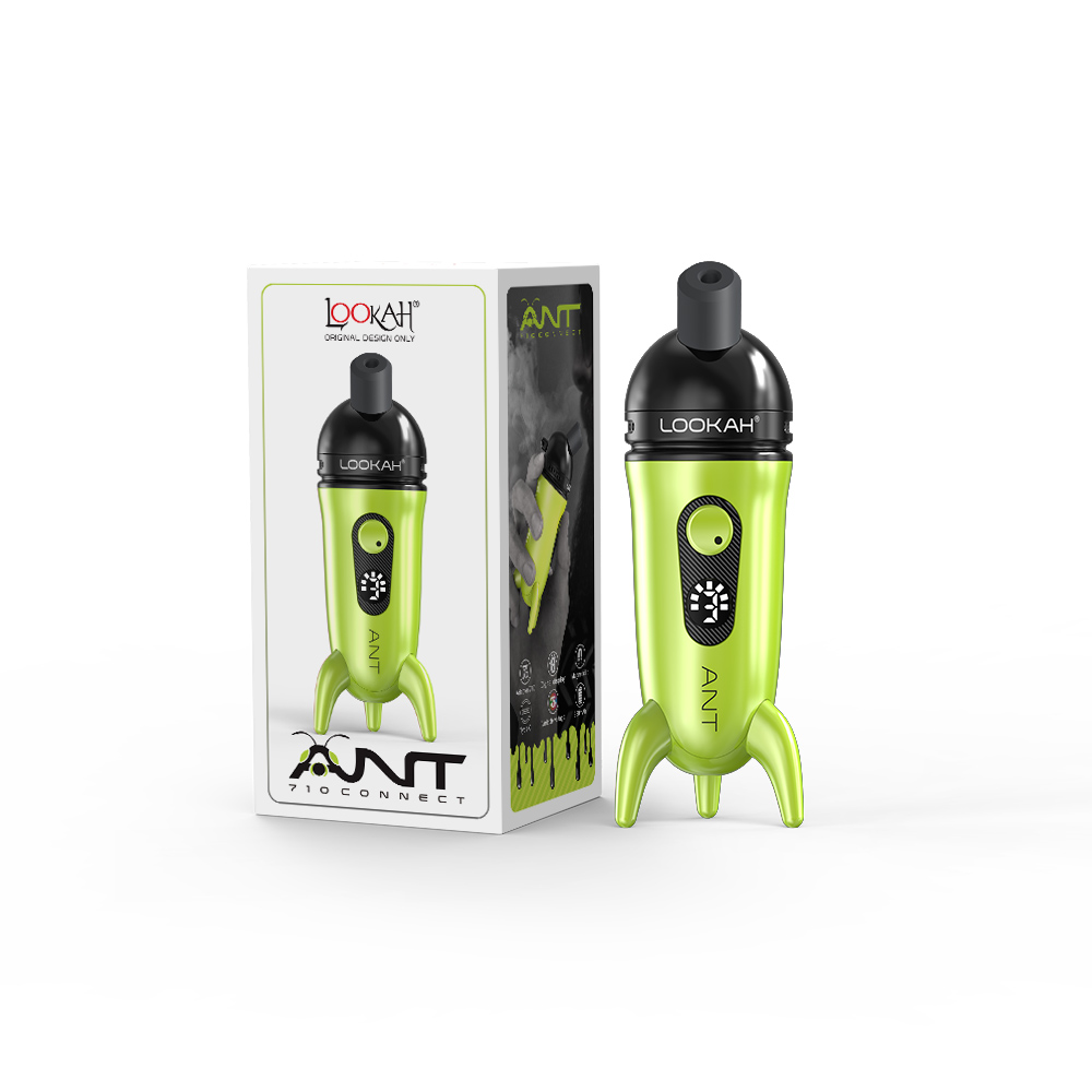 Lookah Ant 710 Battery Mod Neon Green with packaging